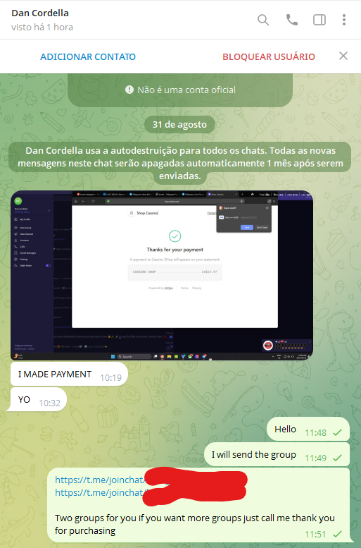 Proof of payment